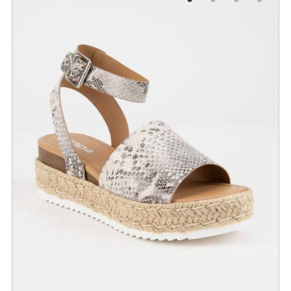 Snakeskin Espadrille Sandals